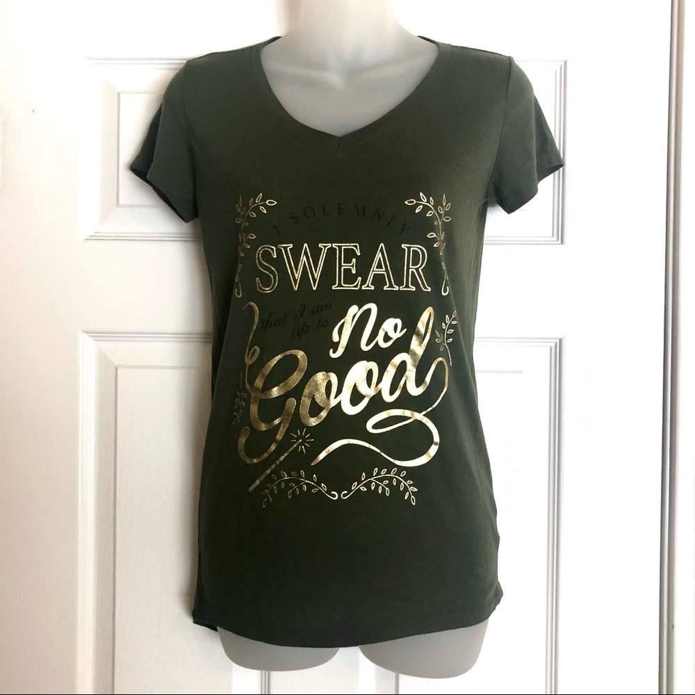 Harry Potter Quote in Gold Foil Graphic T-shirt